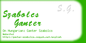 szabolcs ganter business card